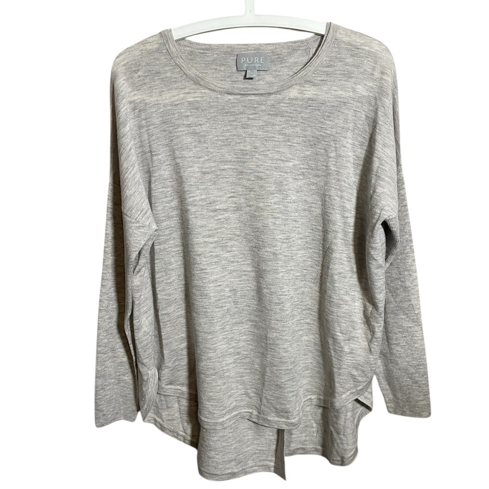 Pure Collection Merino Wool Sweater Wrap Style Back